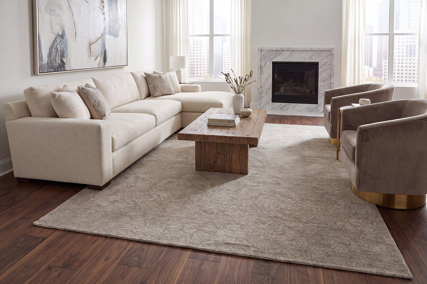 Meadow 17974-818 Light Beige/Cream Area Rug