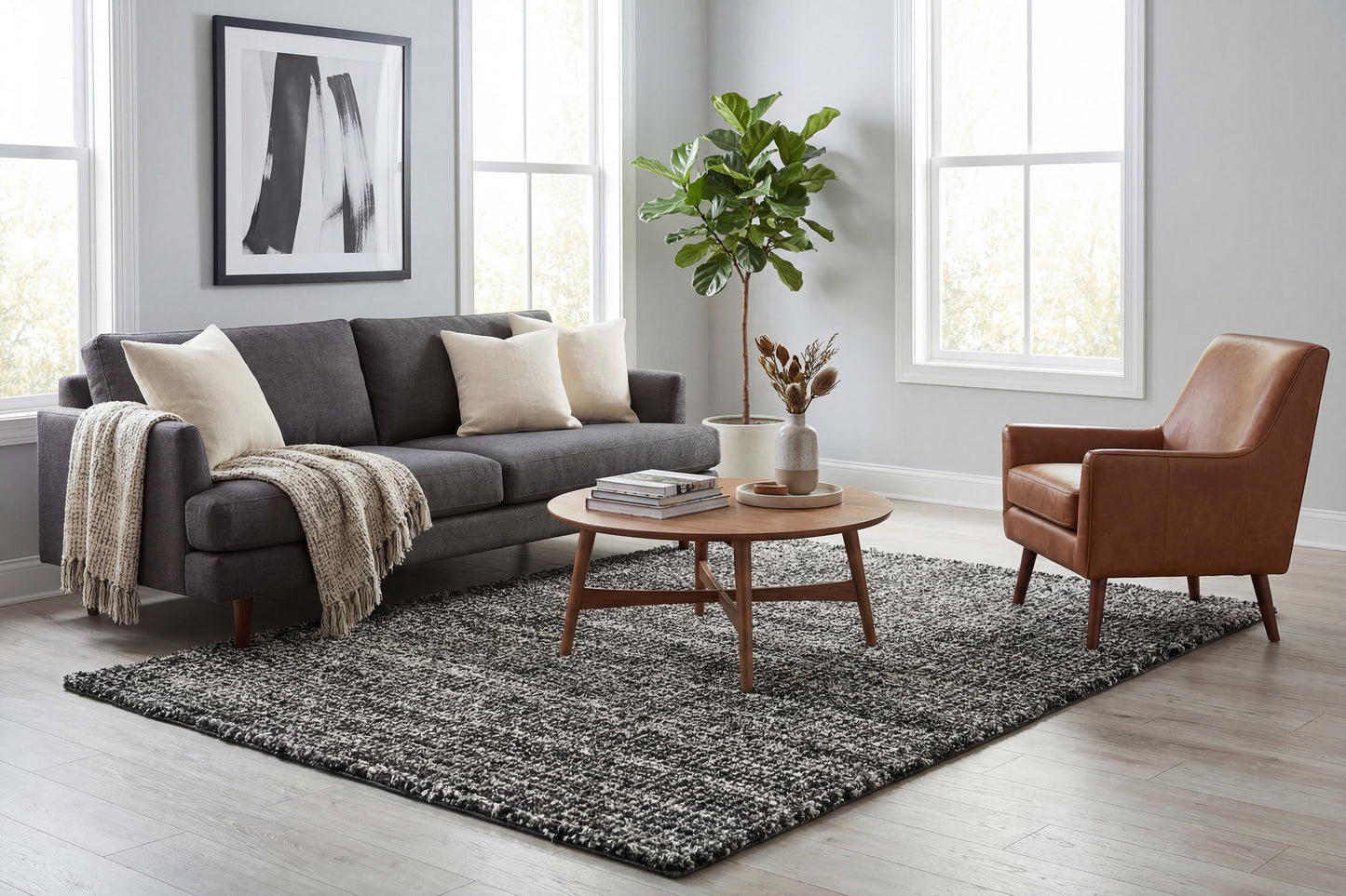 Mehari 23160-8268 Dark Grey/Ivory Area Rug