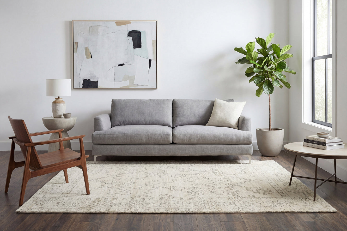 Monroe 9802-890 Beige/Grey Area Rug