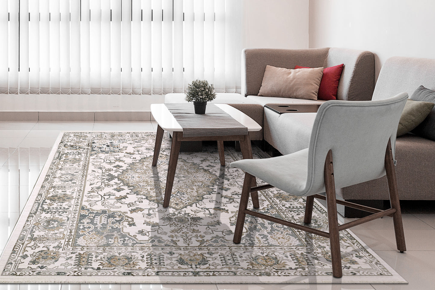 Mood 8475-508 Blue/Beige Area Rug