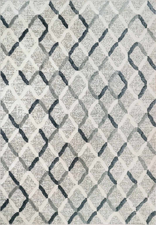 Myth 7294-159 Cream/Blue/Light Grey Area Rug