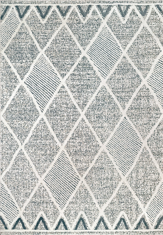 Myth 7297-159 Cream/Blue/Light Grey Area Rug
