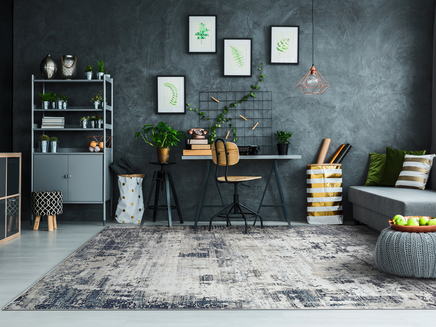Norma 7280-510 Blue/Ivory Area Rug