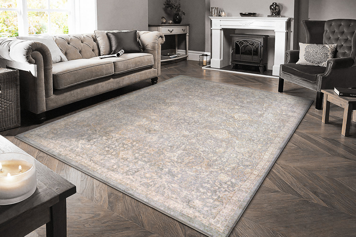 Octo 6907-980 Grey/Beige Area Rug