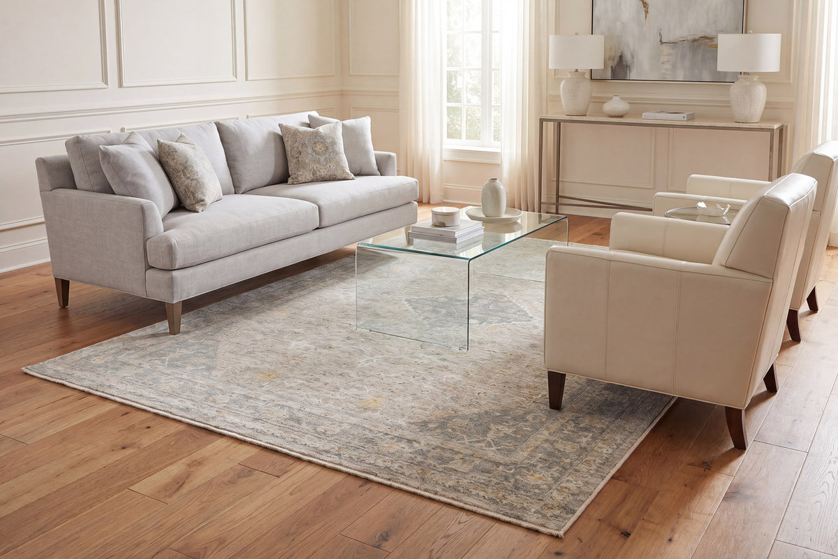 Pacific 15942-910 Grey/Ivory Area Rug