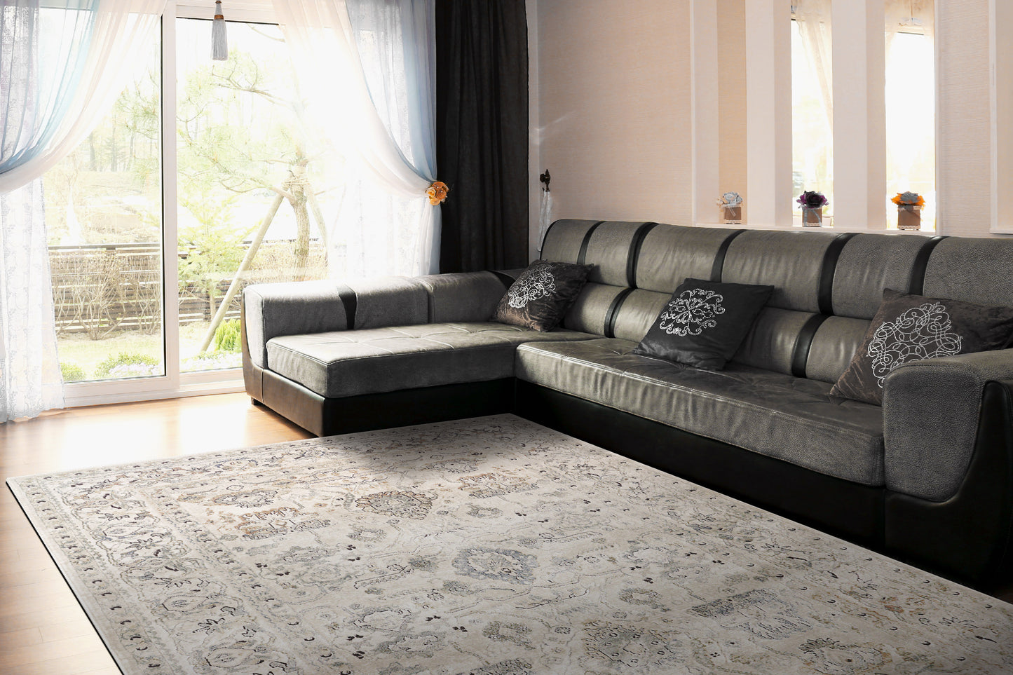 Porter 3355-199 Cream/Multi Area Rug