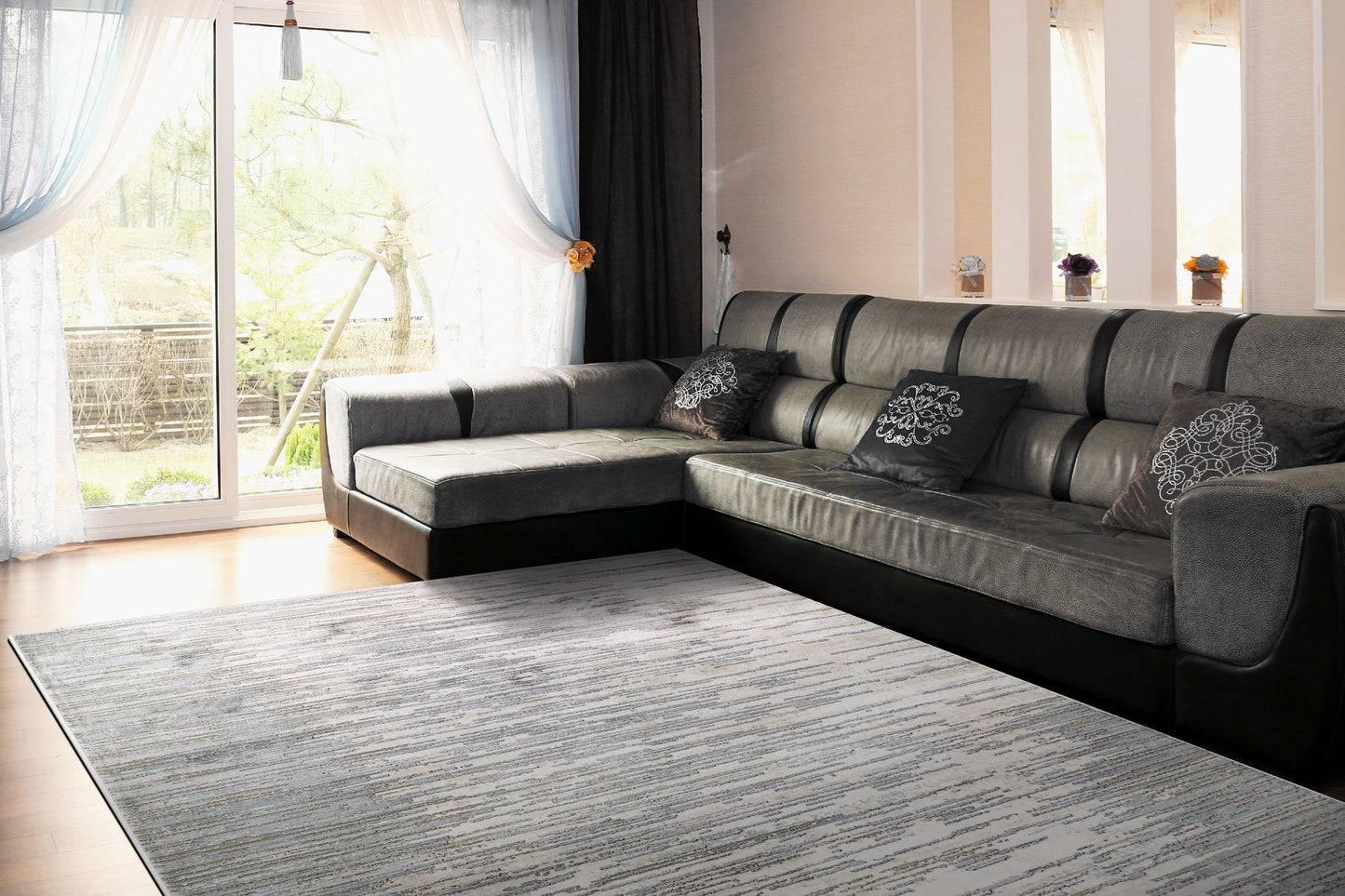 Porter 3356-159 Cream/Blue/Grey Area Rug