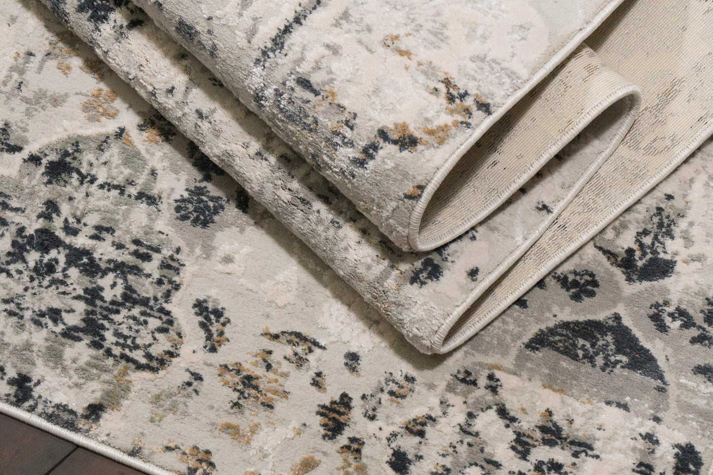 Quartz 27077-190 Ivory/Grey Area Rug