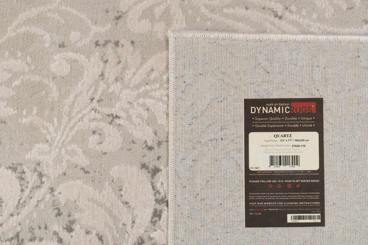 Quartz 27020-110 Ivory/Beige Area Rug