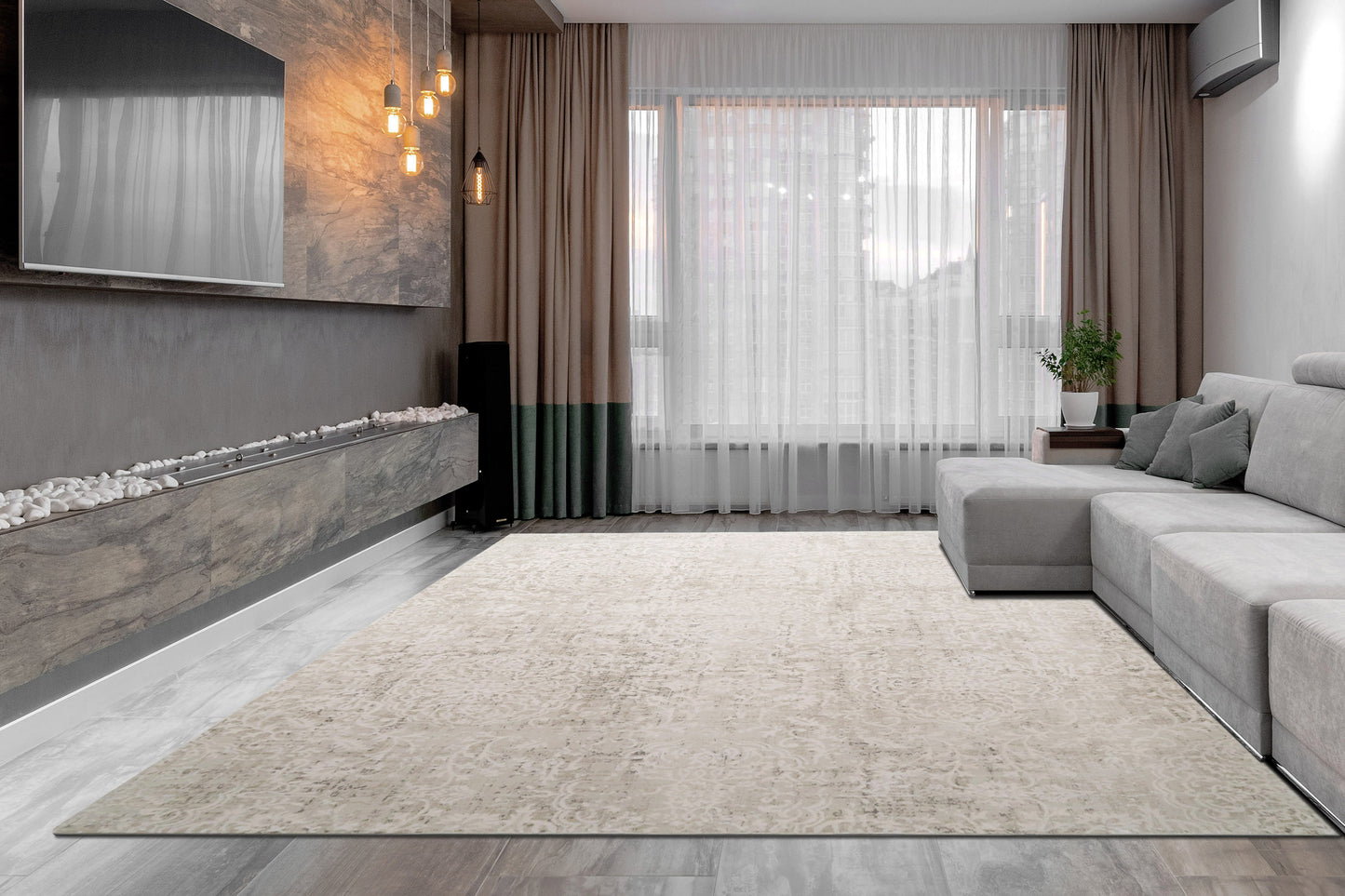 Quartz 27030-110 Ivory/Beige Area Rug