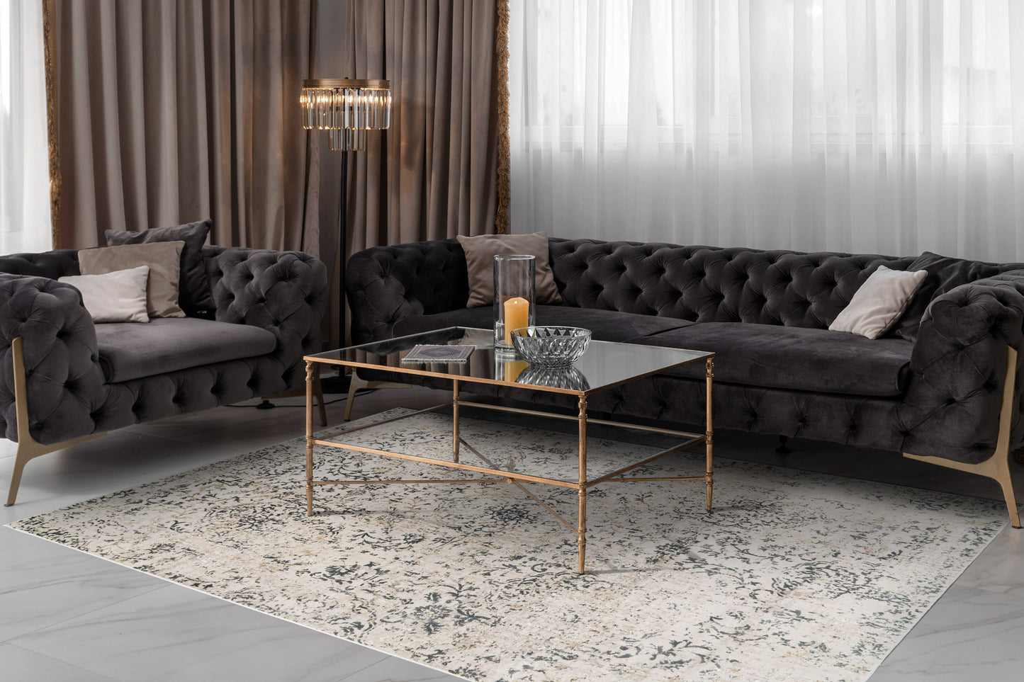 Quartz 27030-180 Beige Area Rug