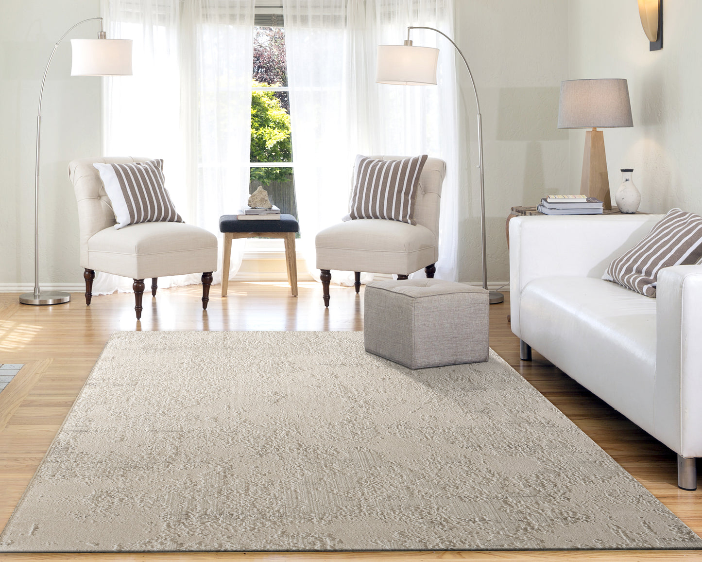 Quartz 27031-110 Ivory/Beige Area Rug