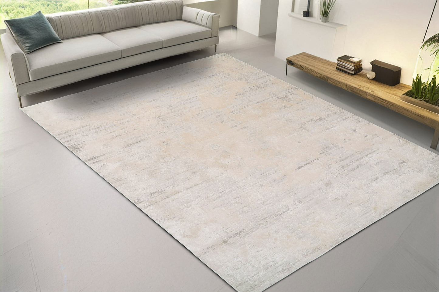 Quartz 27031-110 Ivory/Beige Area Rug