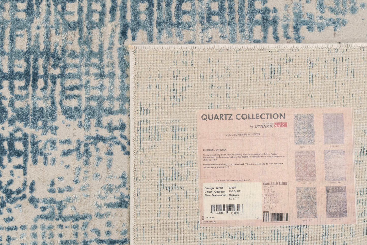 Quartz 27035-150 Blue Area Rug