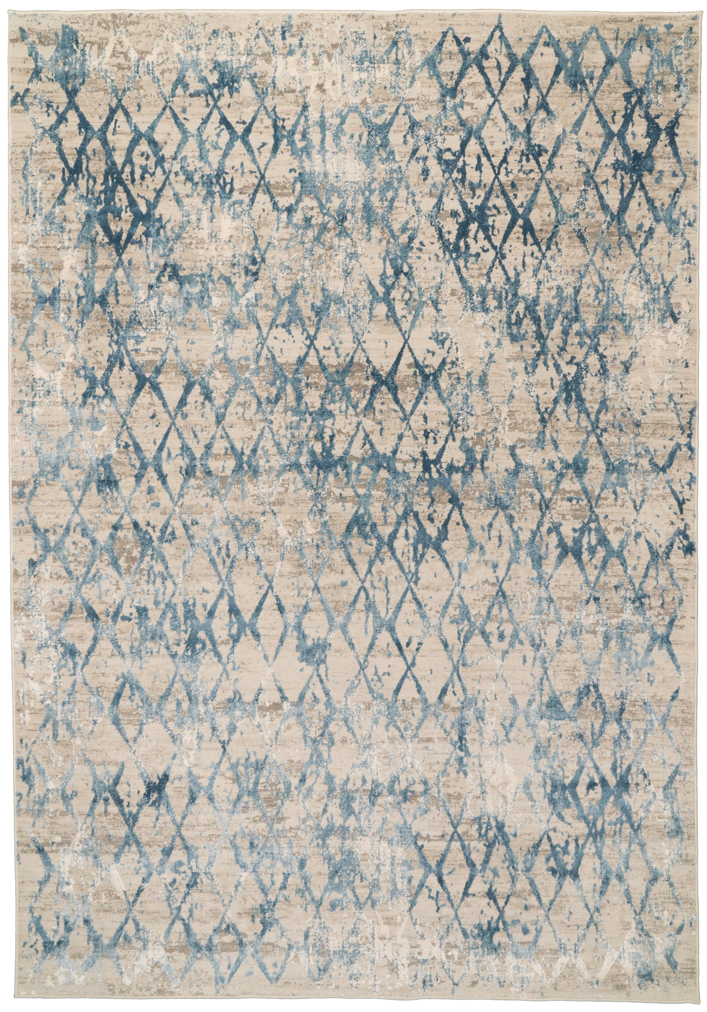Quartz 27039-500 Ivory/Blue Area Rug