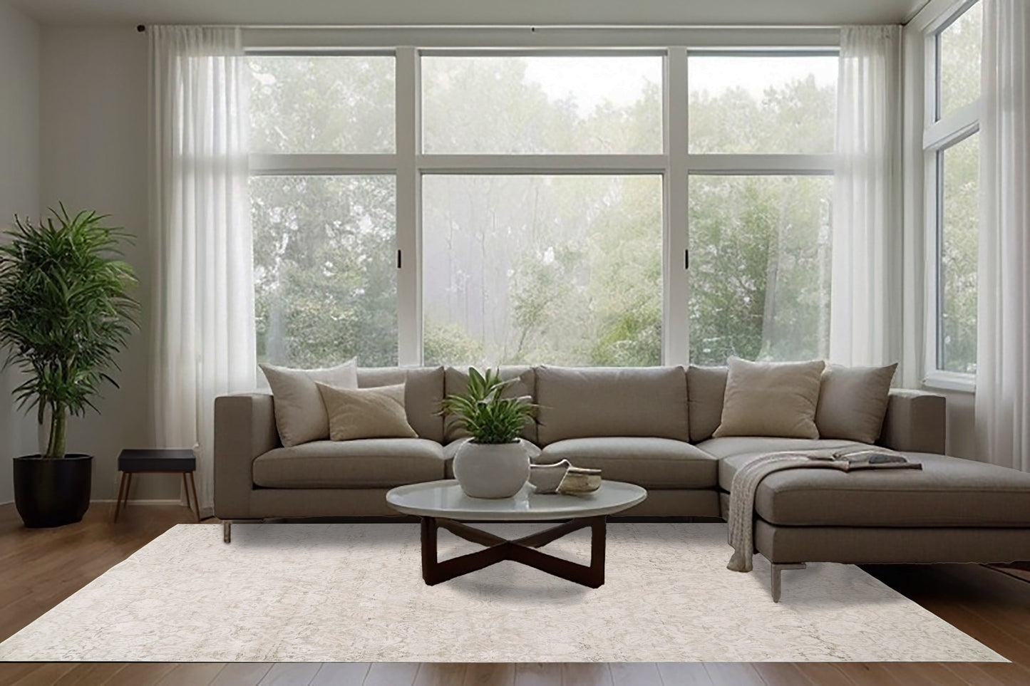 Quartz 27040-100 Ivory Area Rug