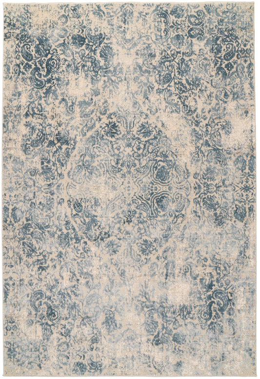 Quartz 27040-500 Ivory/Blue Area Rug