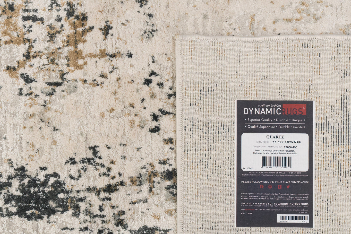 Quartz 27050-190 Ivory/Grey Area Rug