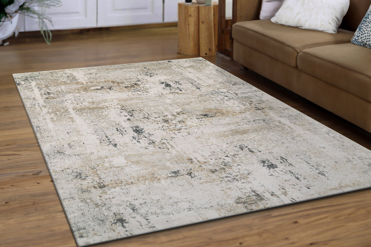Quartz 27050-190 Ivory/Grey Area Rug