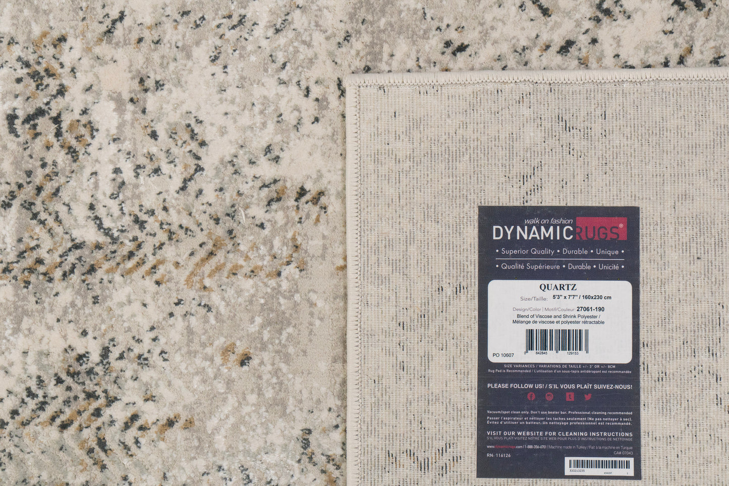 Quartz 27061-190 Ivory/Grey Area Rug