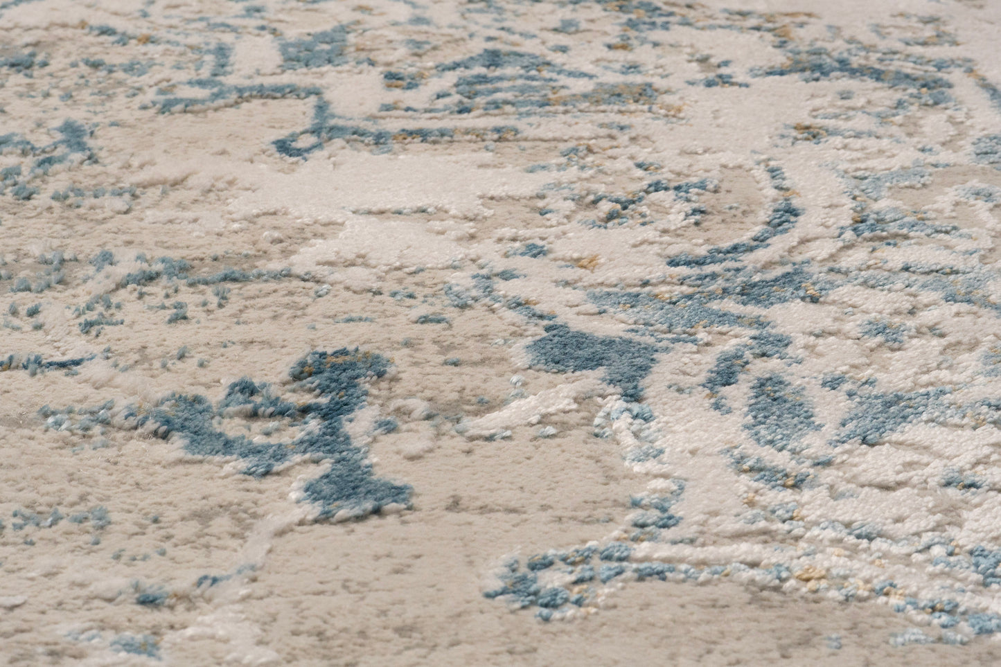 Quartz 27064-195 Ivory/Grey/Blue Area Rug