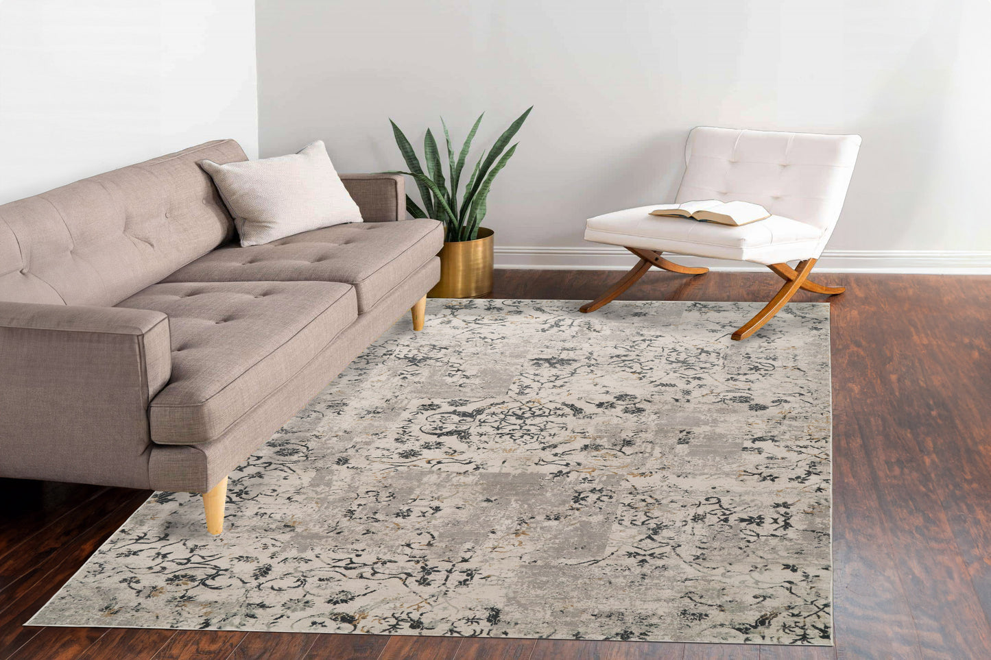 Quartz 25010-190 Light Grey Area Rug