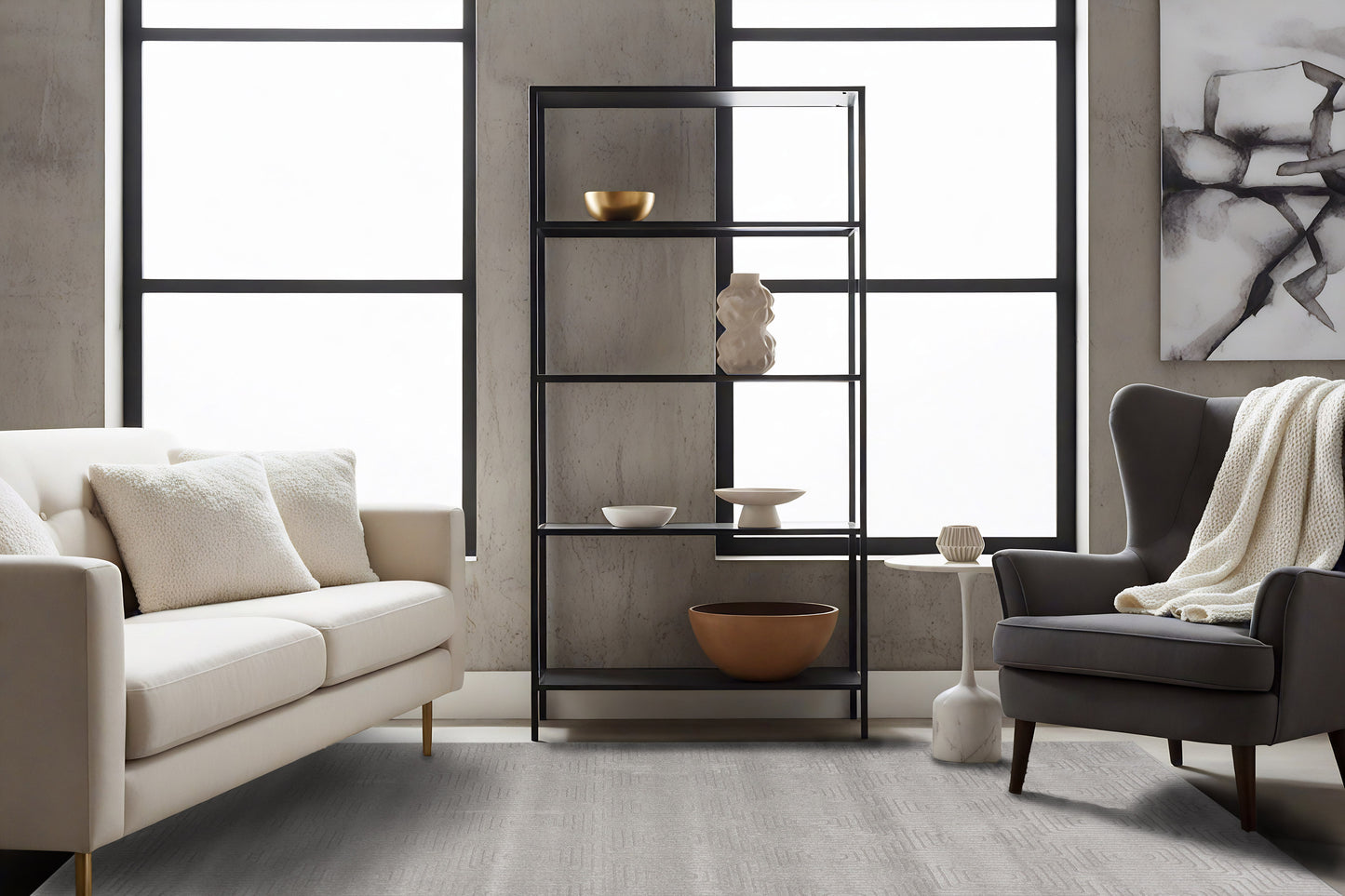 Quin 41009-2121 Light Grey Area Rug
