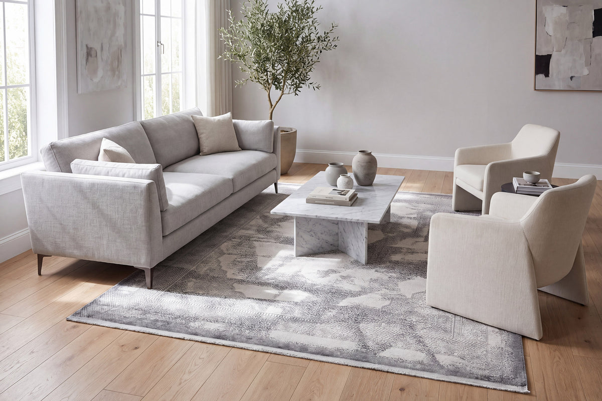 Ruby 2189-910 Grey/Ivory Area Rug