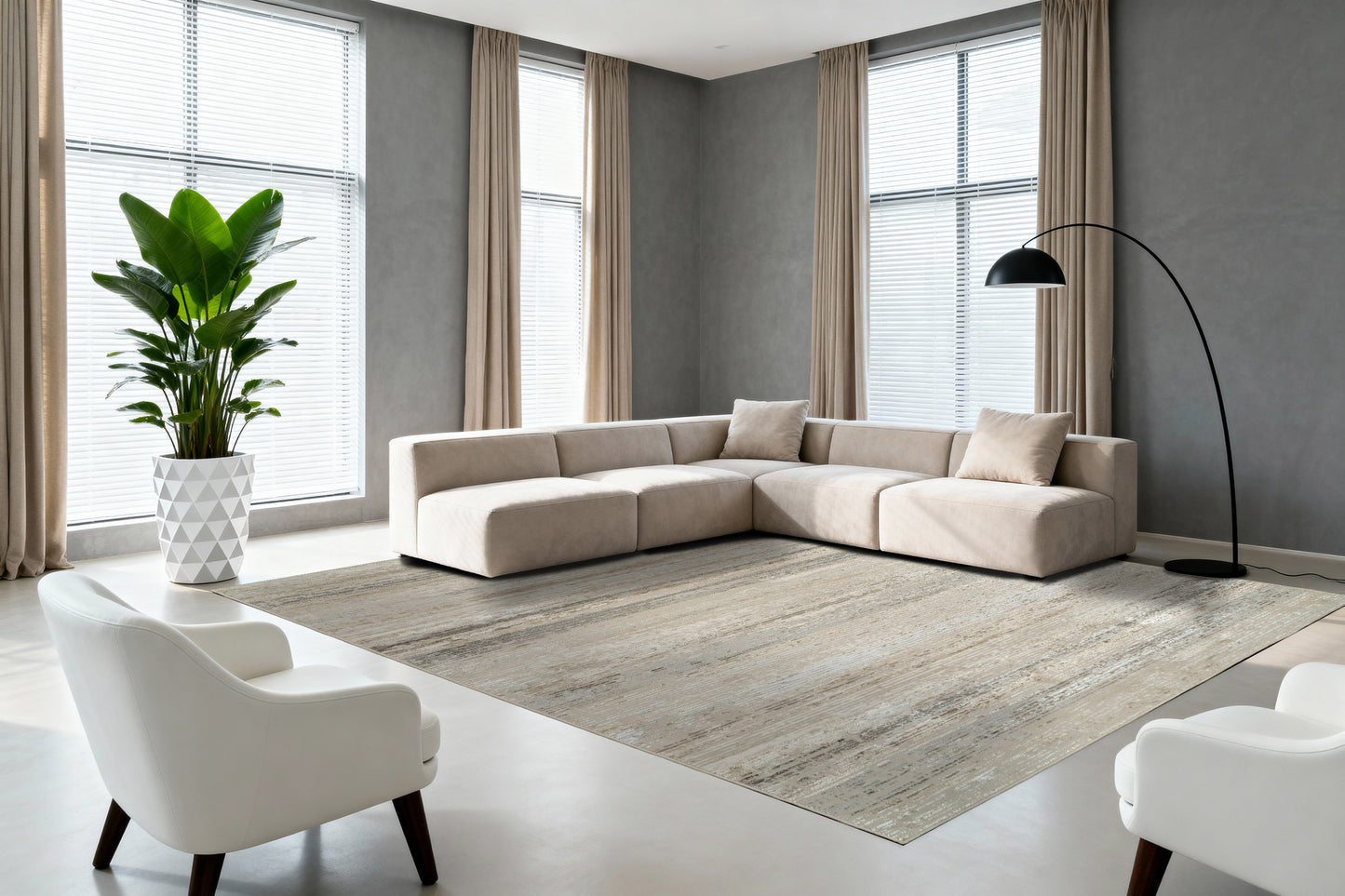 Safir 9271-890 Beige/Grey Area Rug