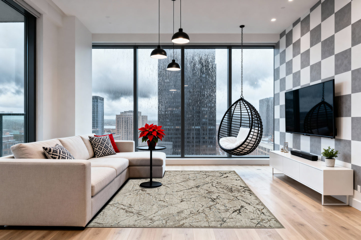 Safir 9278-890 Beige/Grey Area Rug