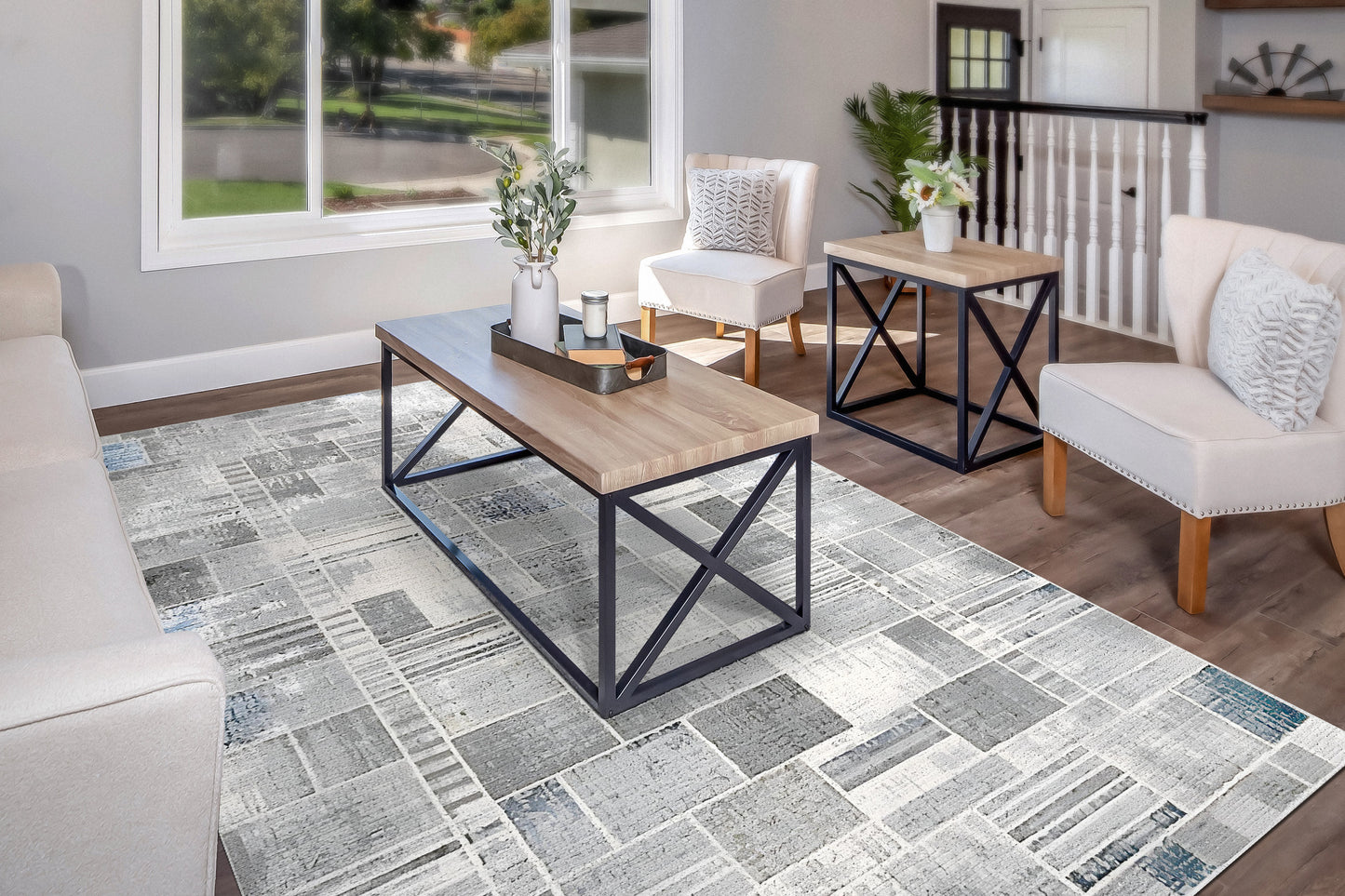 Safir 9283-899 Beige/Muti Area Rug