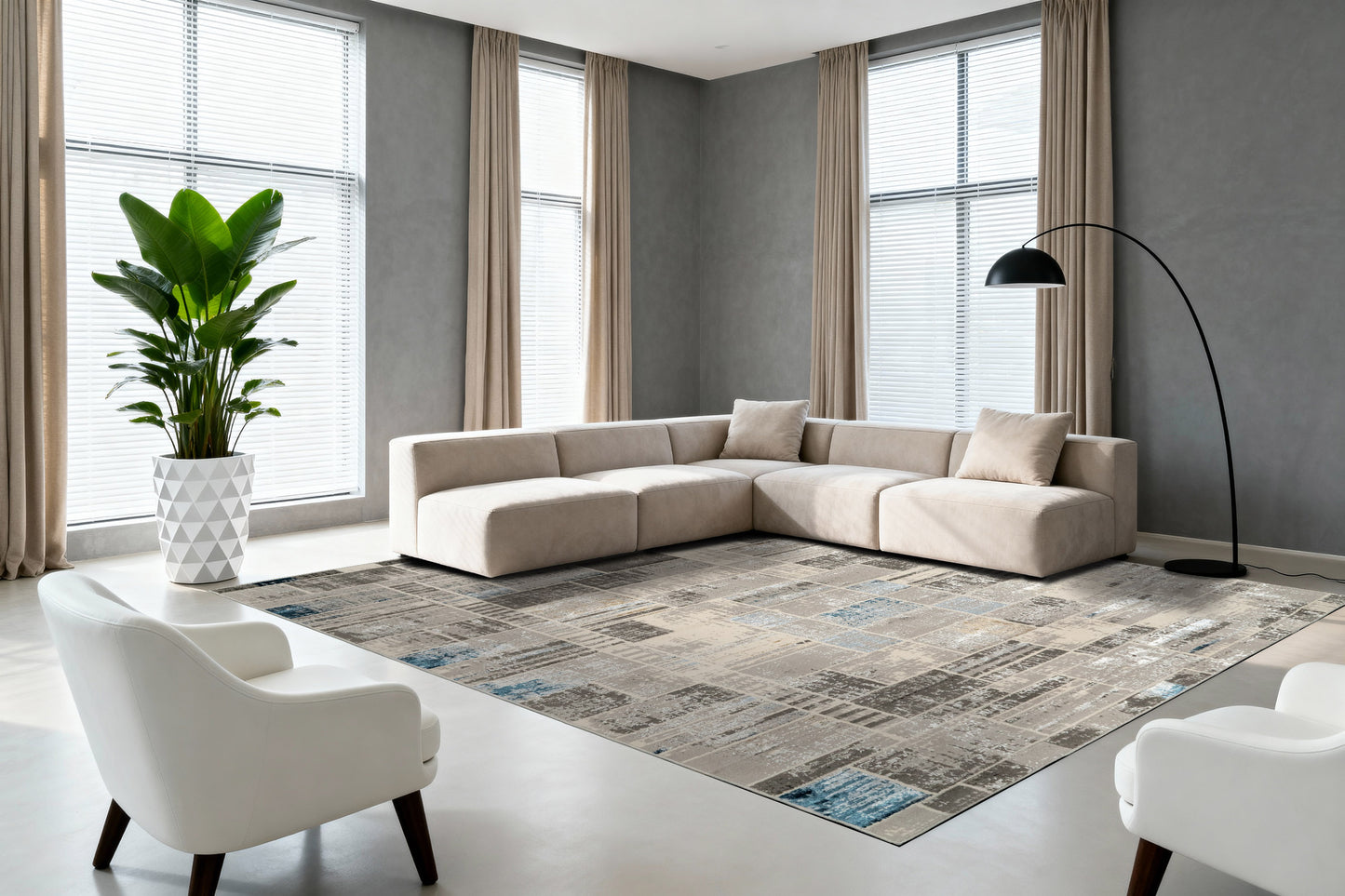 Safir 9283-899 Beige/Multi Area Rug
