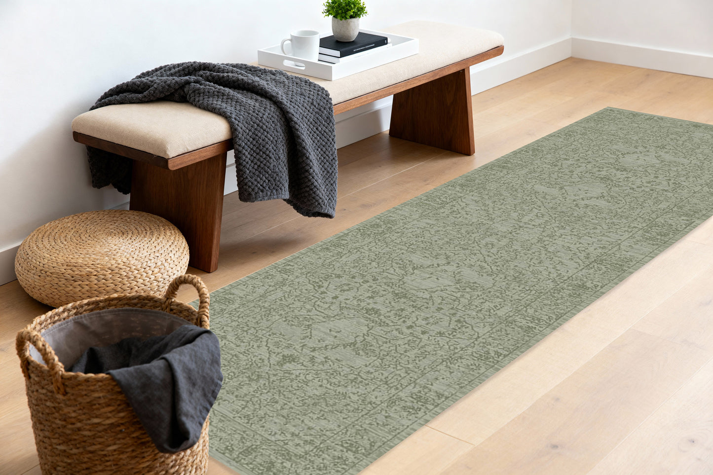 Sequence 18511-400 Green Area Rug