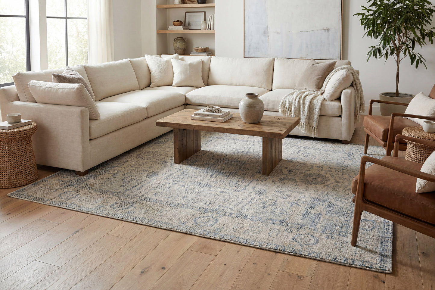 Stefano 15701-850 Beige/Navy Area Rug