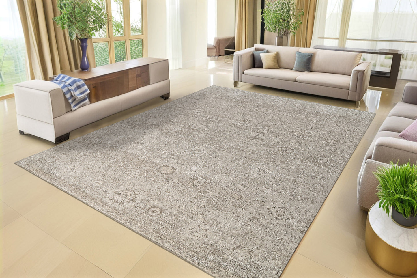 Sterling 18843-180 Ivory/Beige Area Rug