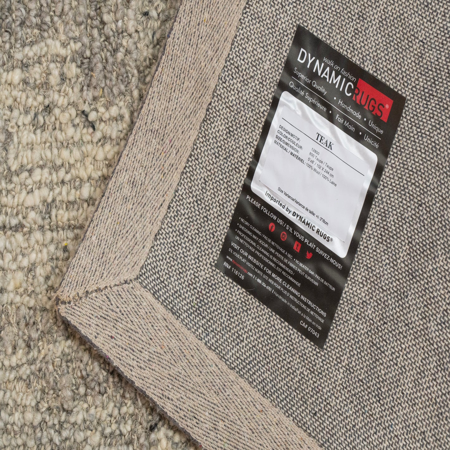 Teak 12800-800 Taupe Area Rug