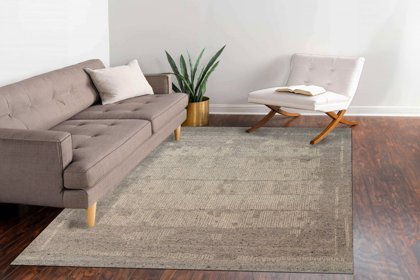Teak 12800-800 Taupe Area Rug