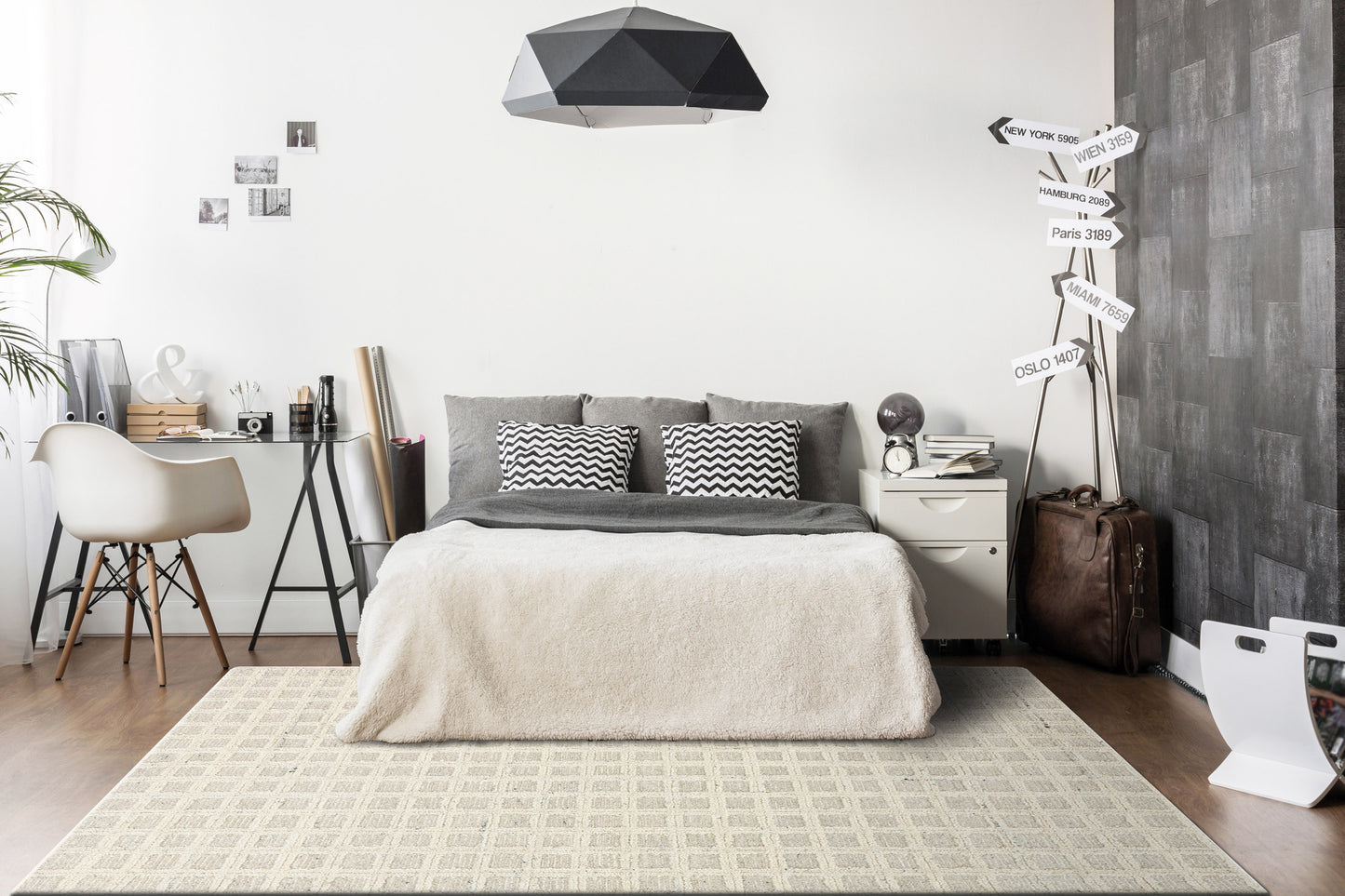 Teak 12801-110 Cream Area Rug