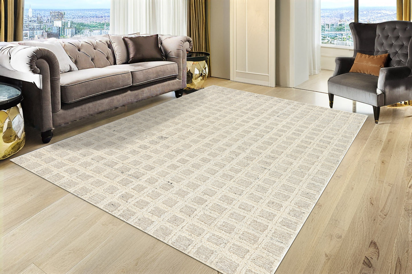 Teak 12801-110 Cream Area Rug