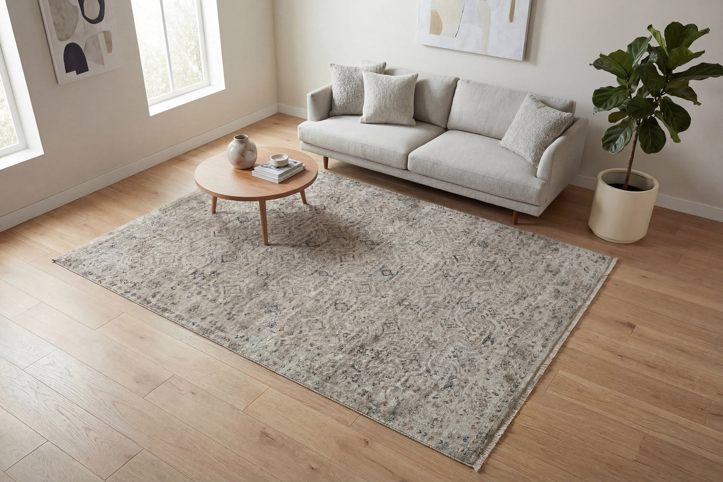 Valeria 10525-189 Ivory/Beige/Multi Area Rug