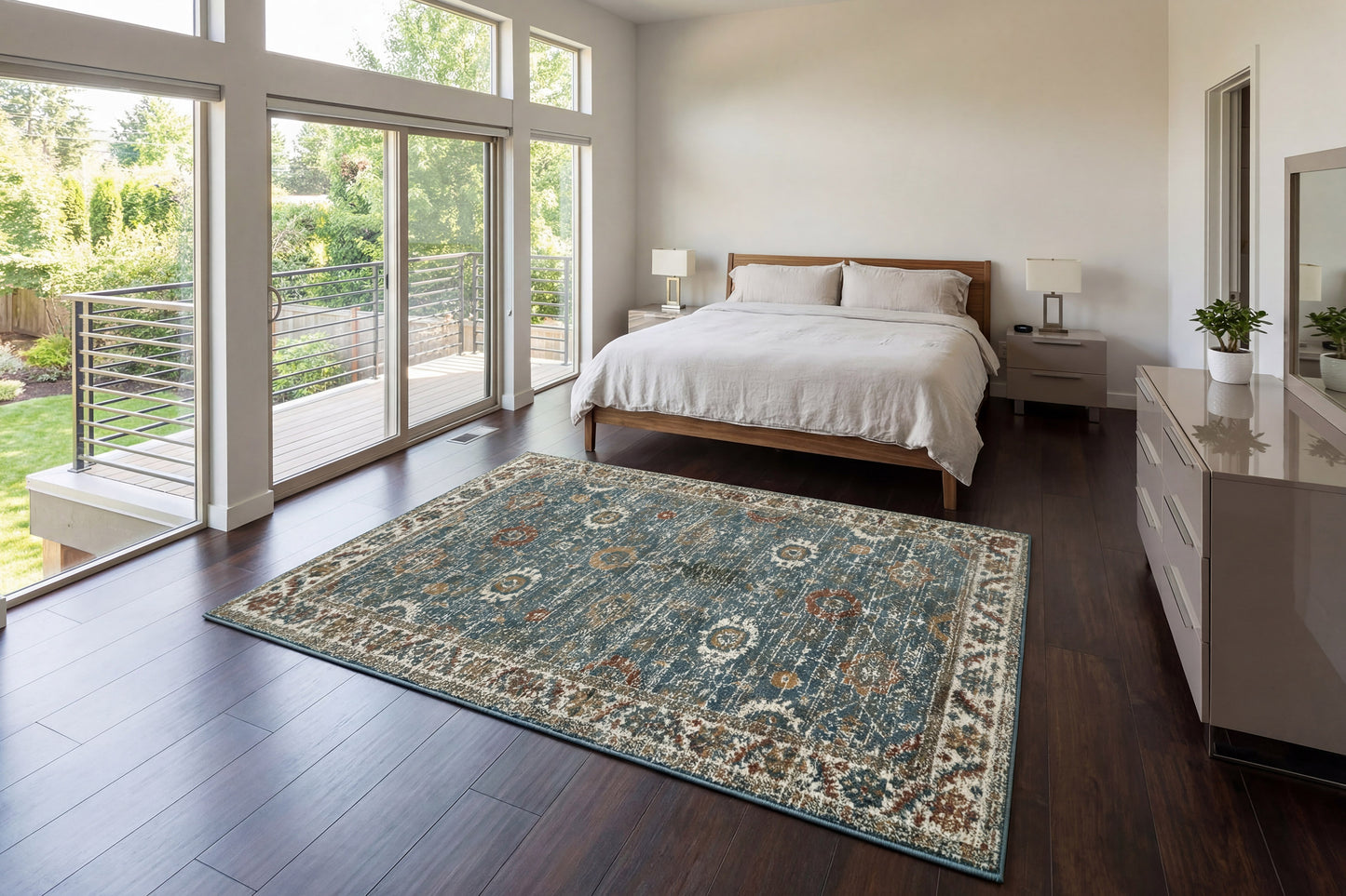 Venedik 17781-599 Blue/Multi Area Rug