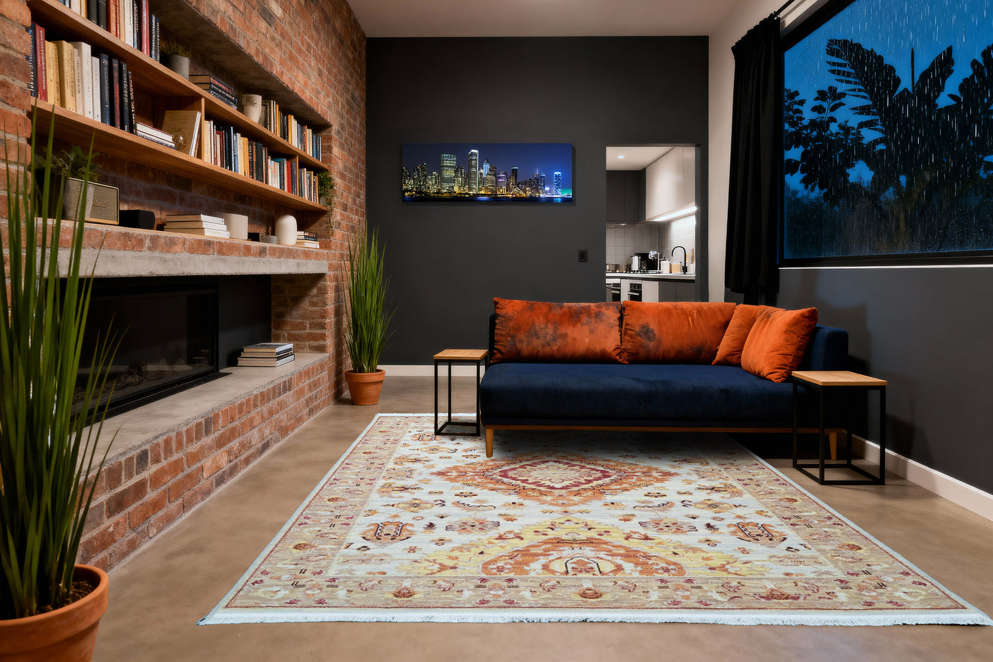 Wade 18602-869 Taupe/Rust/Multi Area Rug