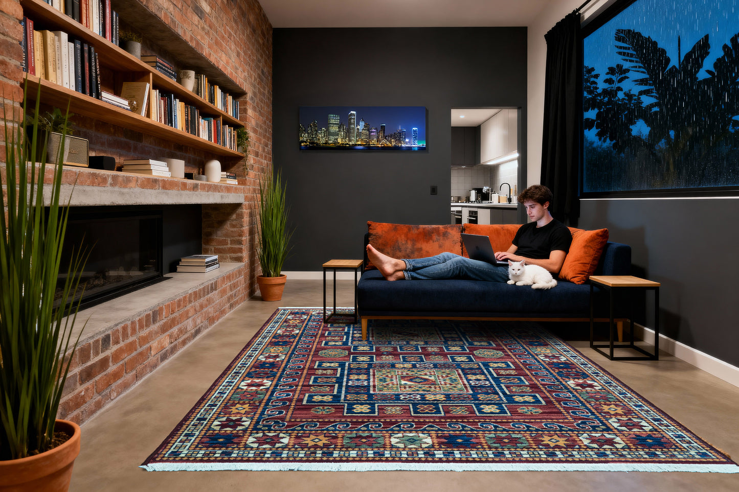 Wade 18604-399 Red/Multi Area Rug