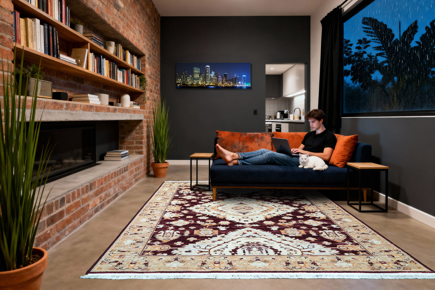 Wade 18606-389 Red/Beige/Multi Area Rug