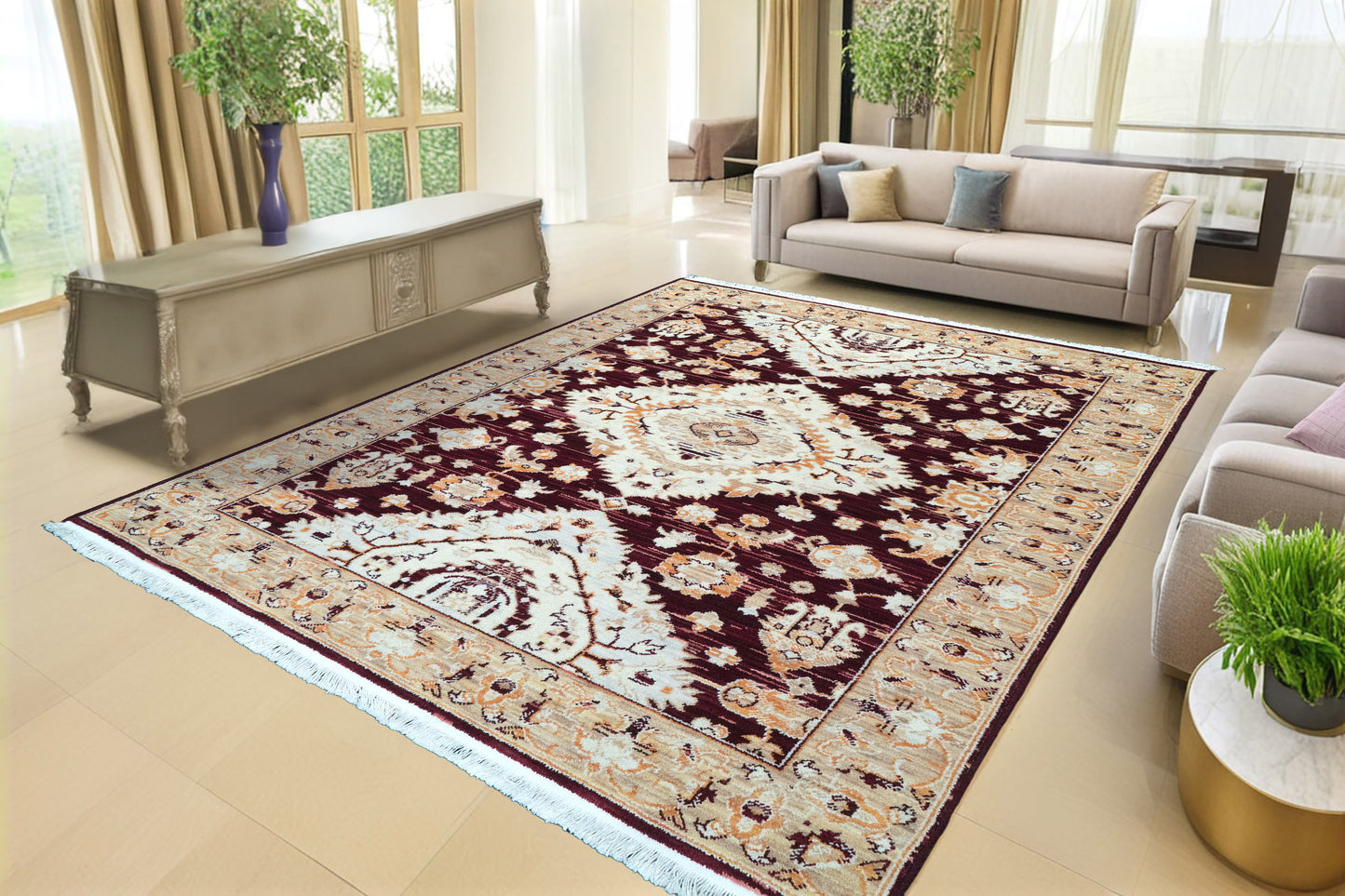 Wade 18606-389 Red/Beige/Multi Area Rug