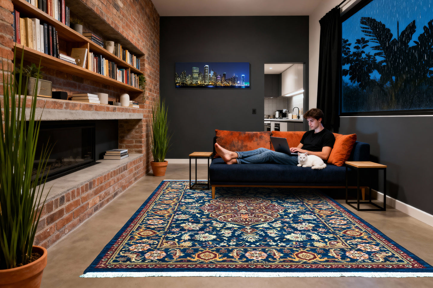 Wade 18607-539 Navy/Red/Multi Area Rug