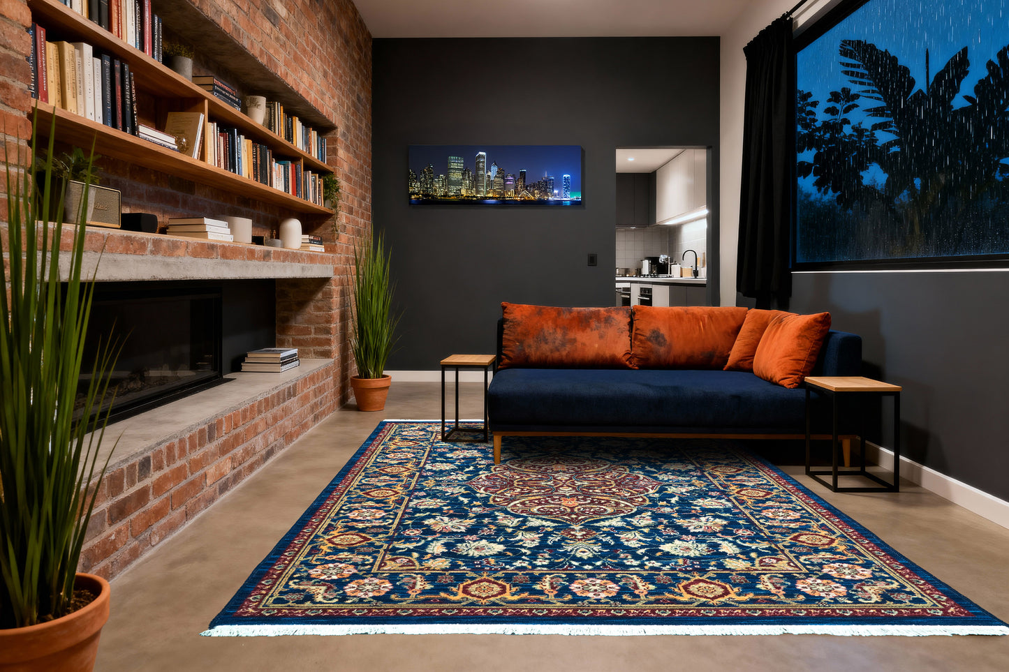 Wade 18607-539 Navy/Red/Multi Area Rug