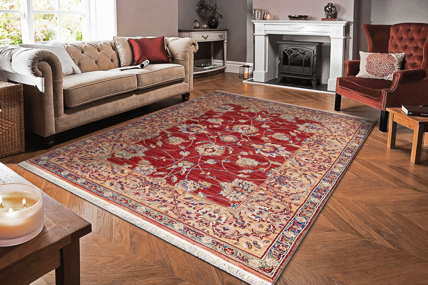 Wade 18608-399 Red/Multi Area Rug