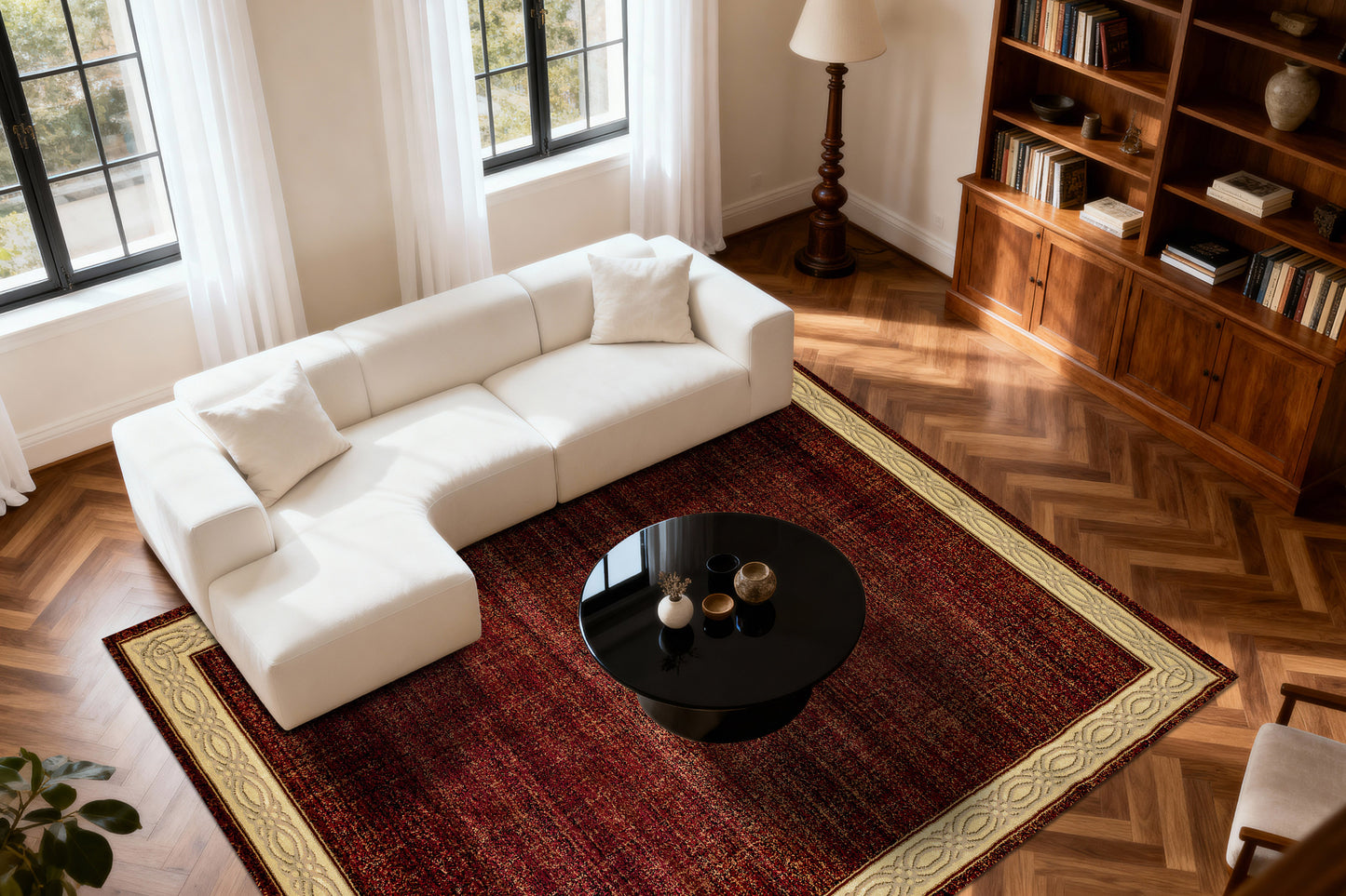 Yazd 1770-310 Red Area Rug