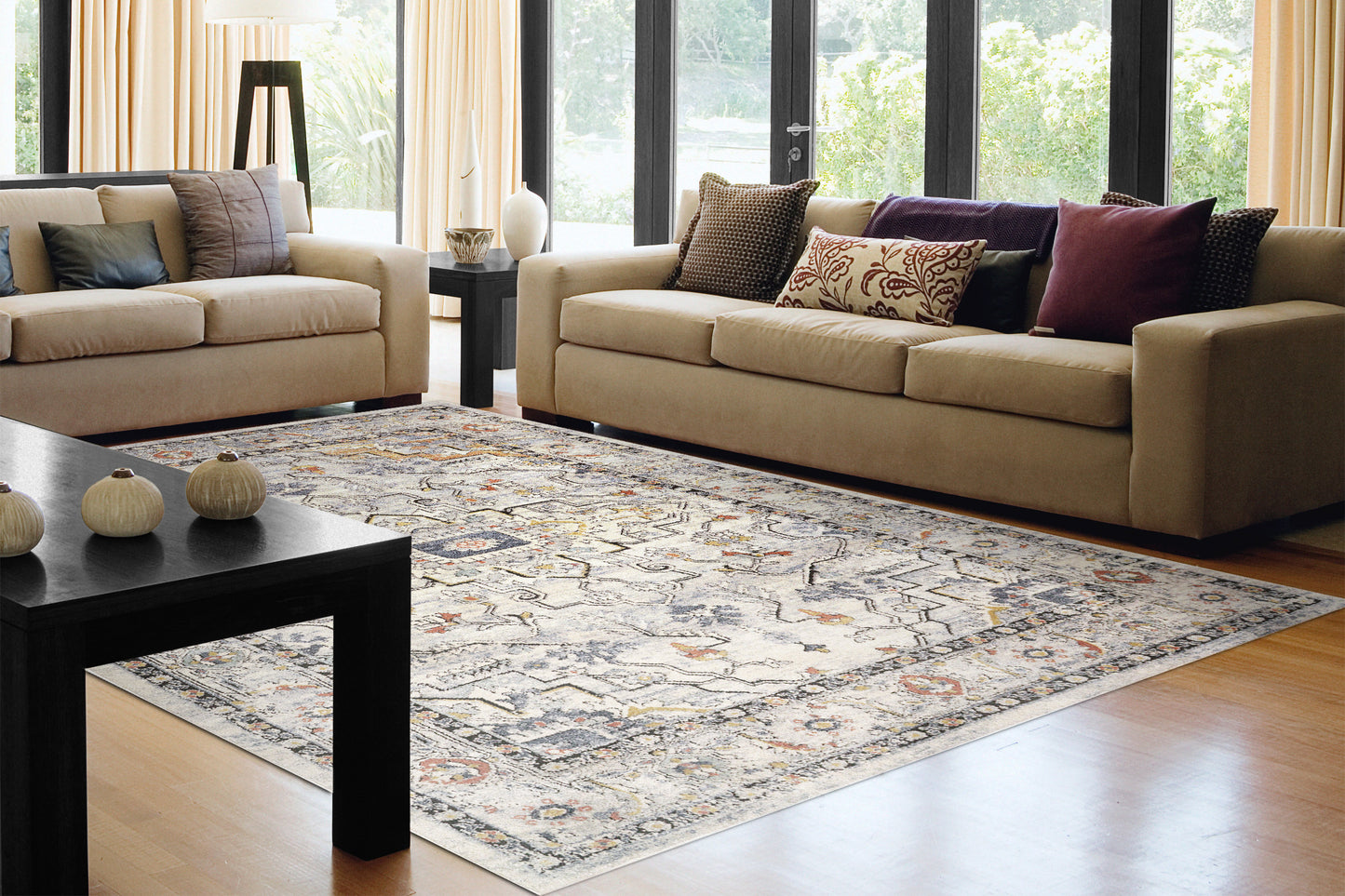 Mabel 4094-159 Ivory/Navy/Multi Area Rug